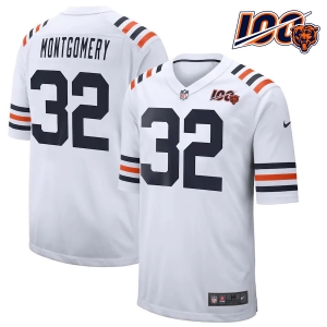 Men's David Montgomery White 100th Season Alternate Classic Player Limited Team Jersey