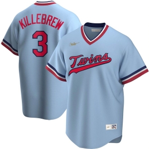 Men's Harmon Killebrew Light Blue Road Cooperstown Collection Player Team Jersey