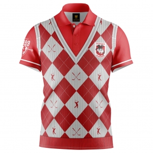 St George Illawarra Dragons 2021 Men's Fairway Golf Polo Shirts