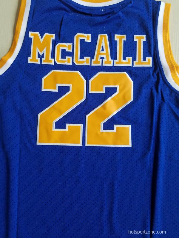 Quincy McCall 22 Crenshaw High School Blue Basketball Jersey Love and Basketball