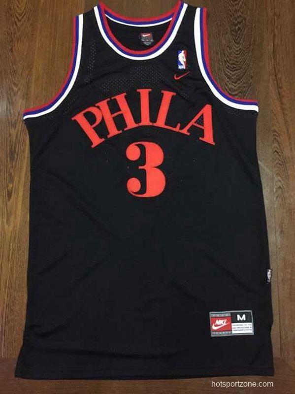 Men's Allen Iverson Black Retro Classic Team Jersey