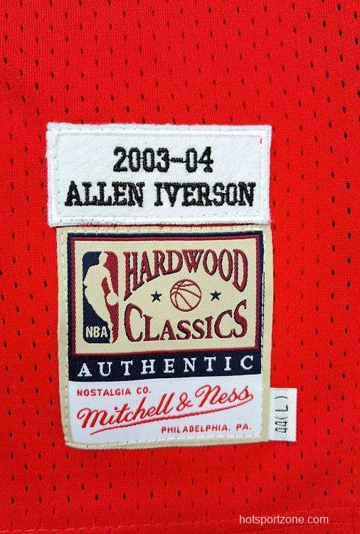 Men's Allen Iverson Blue And Red Retro Classic Team Jersey