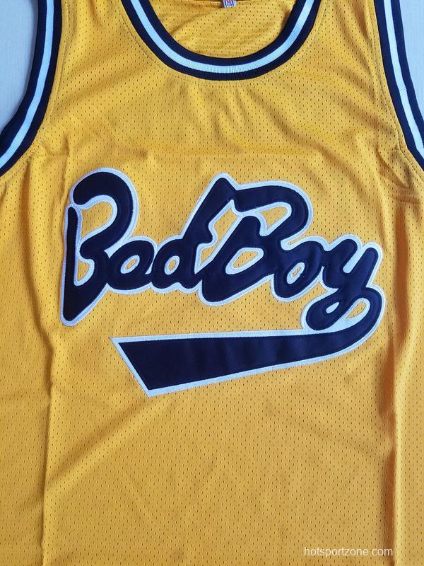 Notorious B.I.G. Biggie Smalls 72 Bad Boy Yellow Basketball Jersey