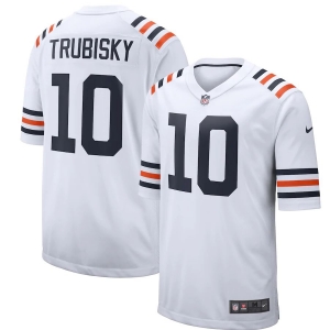 Men's Mitchell Trubisky White 2019 Alternate Classic Player Limited Team Jersey