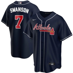 Youth Dansby Swanson Navy Alternate 2020 Player Team Jersey