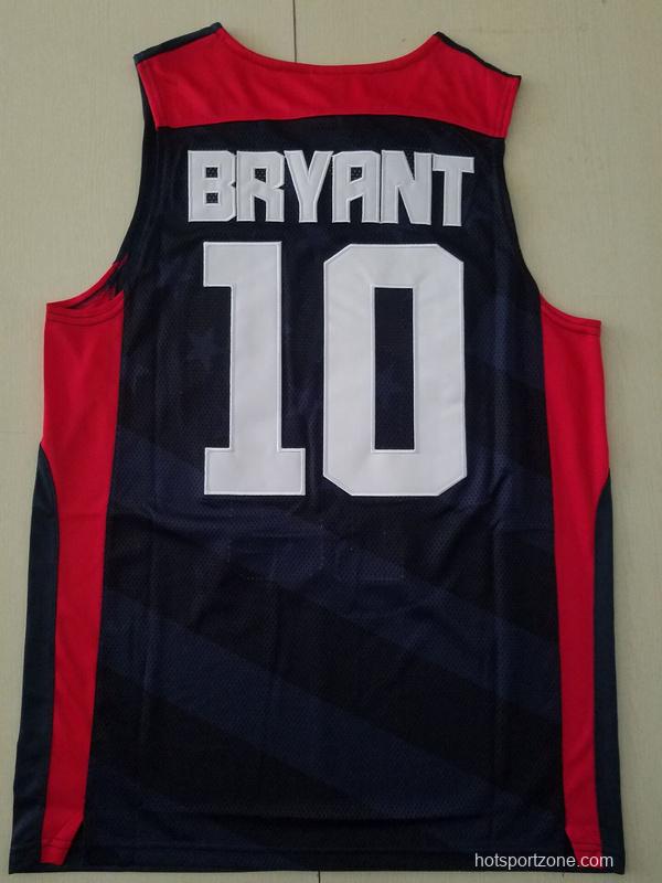 Kobe Bryant 10 Dark Blue USA Basketball Jersey