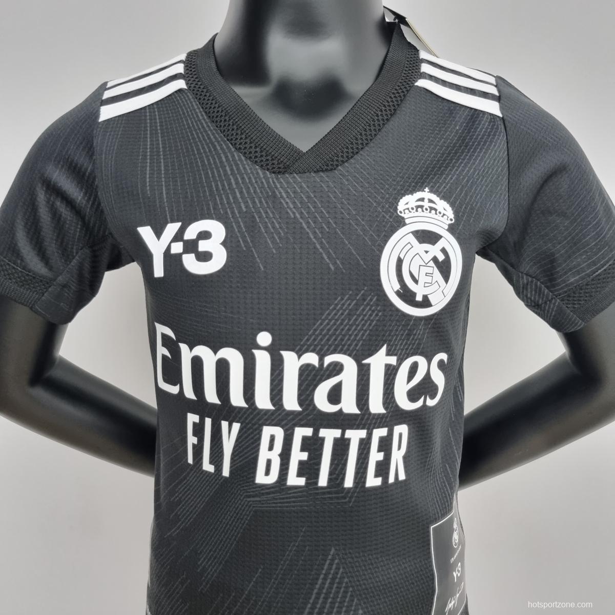 22/23 Real Madrid Y3 kids black Soccer Jersey