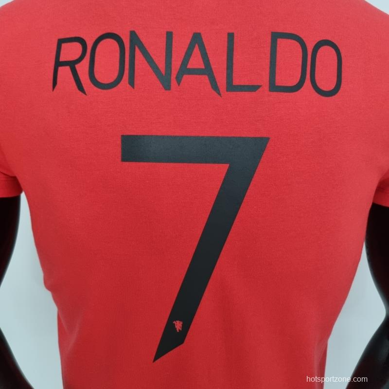 Mens Adidas Manchester United Ronaldo 7 Red T-shirts #K000157