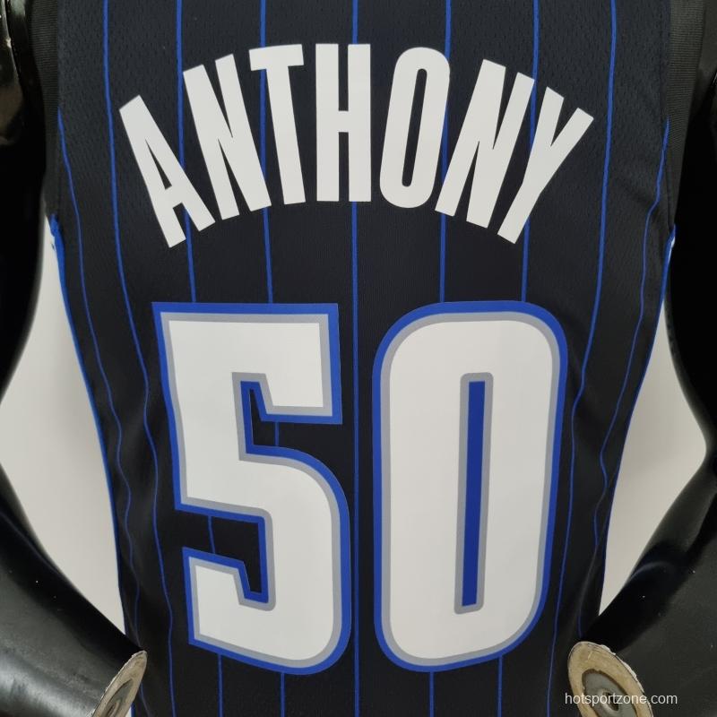 75th Anniversary Anthony#50 Orlando Magic Black NBA Jersey