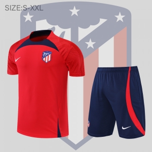 22/23 Atletico Madrid Training Jersey Short Sleeve Kit Red