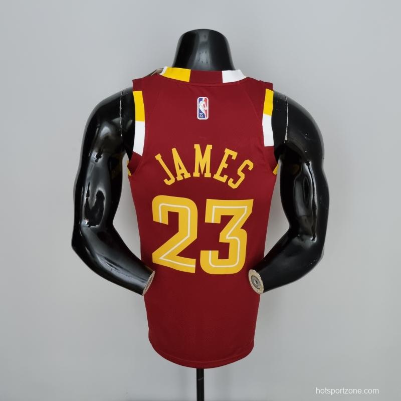 2022 Cleveland Cavaliers JAMES#23 Urban Edition Red NBA Jersey