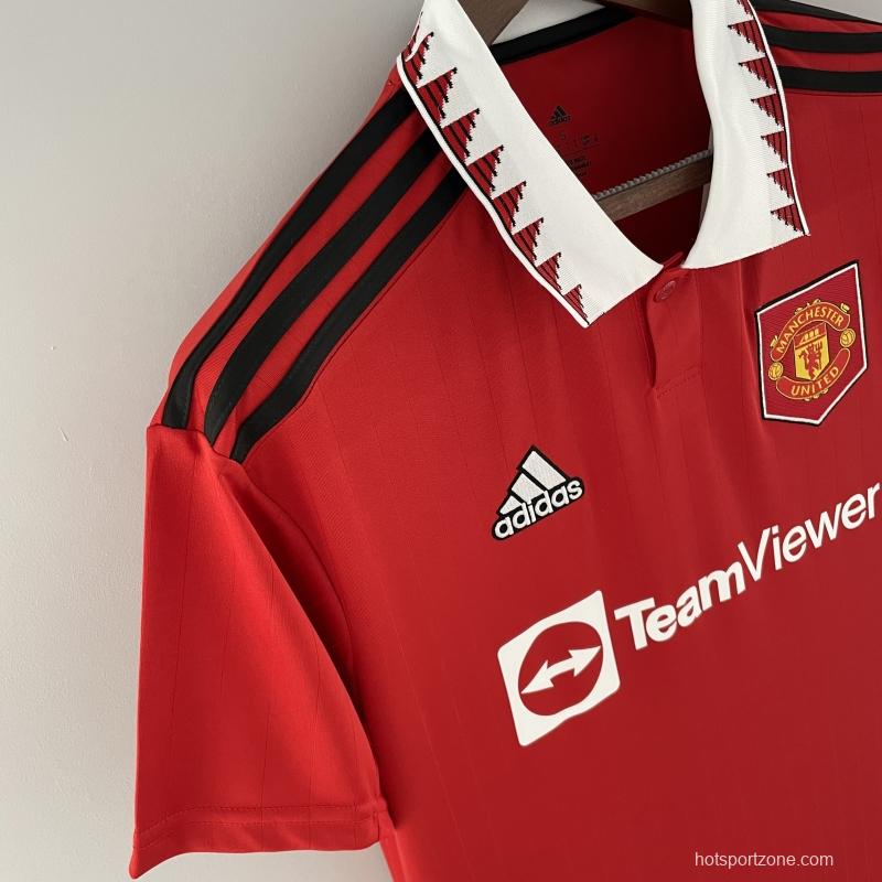 22/23 Manchester United Home Soccer Jersey