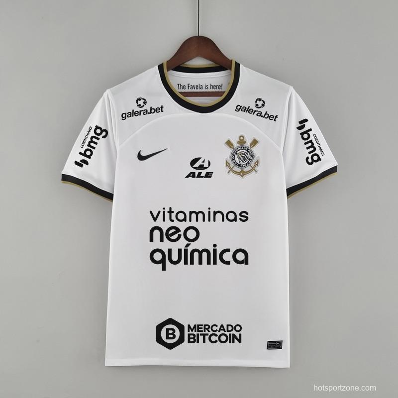 22/23 All Sponsors Corinthians Home Soccer Jersey