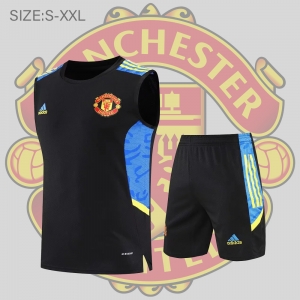 22/23 Manchester United Vest Training Kit Kit Red Blue Stripe