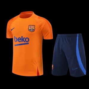 22/23 Barcelona Orange Short Sleeve Training Set: