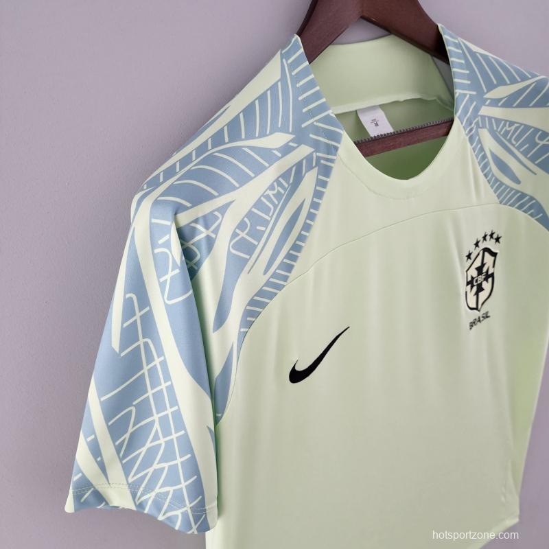 2022 Brazil Training Jersey Light Green 