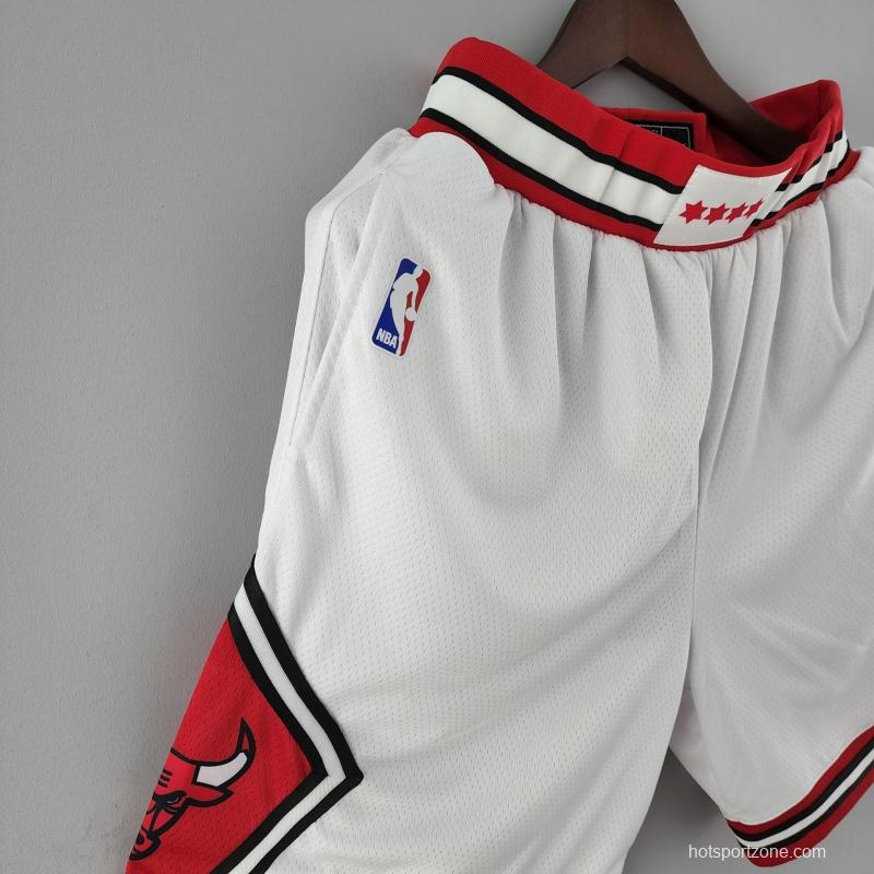 Chicago Bulls White NBA Shorts 
