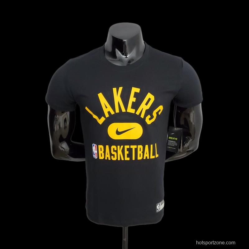 2022 NBA Lakers Black T-shirts #0038