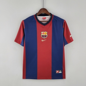 Retro 98/99 Barcelona Home  Soccer Jersey