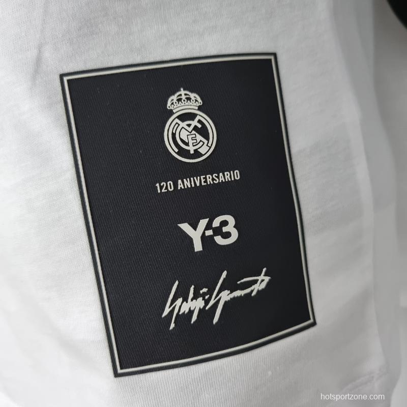 22/23 Real Madrid Y3 White T-Shirts #0056