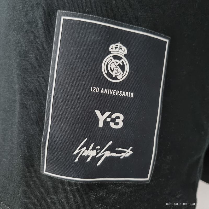 22/23 Real Madrid Y3 Black T-Shirts #0055