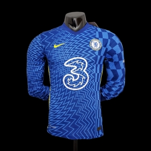 Player Version 21/22 Long Sleeve Chelsea Home Soccer Jersey