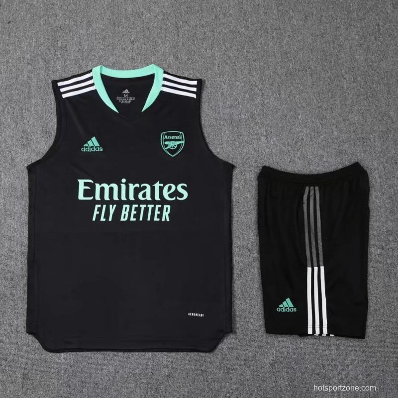 22/23 Arsenal Pre-match Training Jersey Black Vest