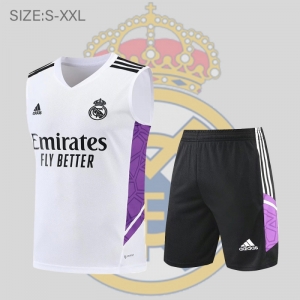 22/23 Real Madrid Vest Training Jersey Kit White