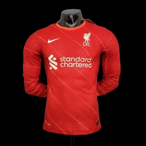 Player Version 21/22 Long Sleeve Liverpool Home Soccer Jersey