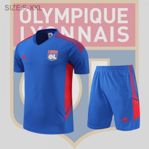 22/23 Lyon Training Jersey Short Sleeve Kit Blue