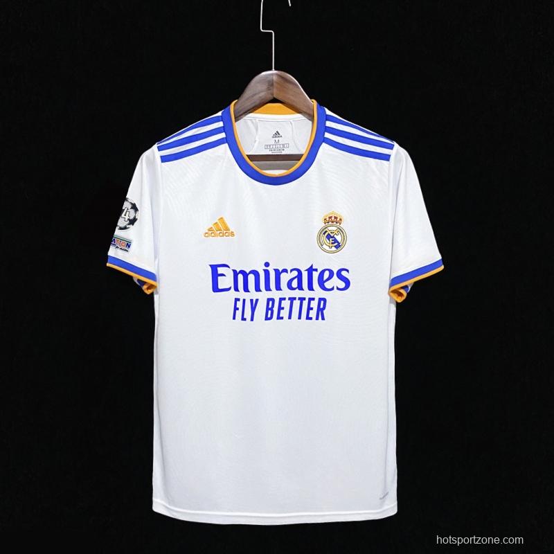 21/22 Real Madrid Home Champions League Soccer Jersey