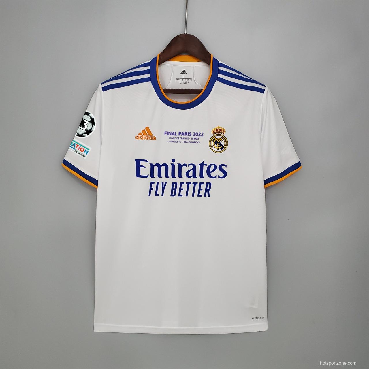 21/22 Real Madrid Final Version Home Soccer Jersey