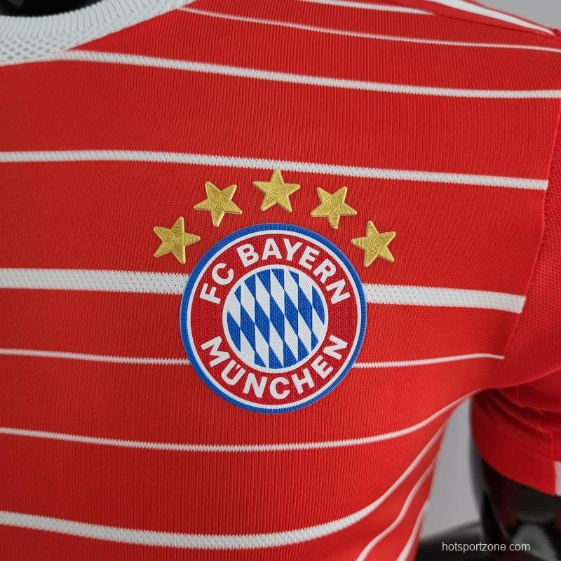 Player Version 22/23 Bayern Munich Home Soccer Jersey