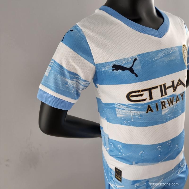 22/23 Kids Kit Manchester City Limited Edition Blue White Size 16-28