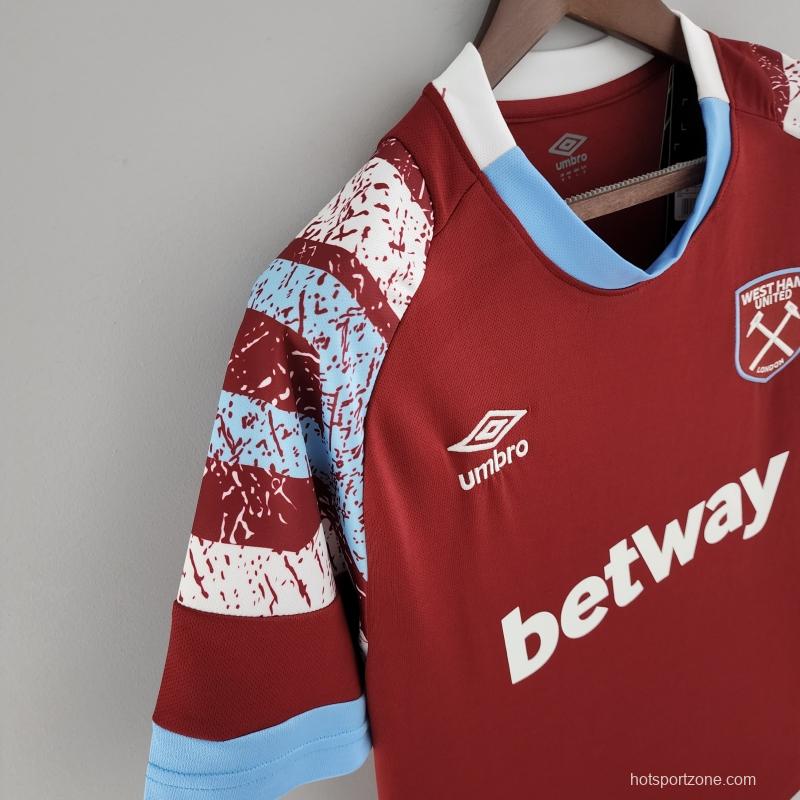 22/23 West Ham United Home Soccer Jersey