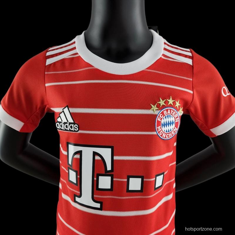 22/23 Kids Kit Bayern Munich Home SIZE16-28 Soccer Jersey