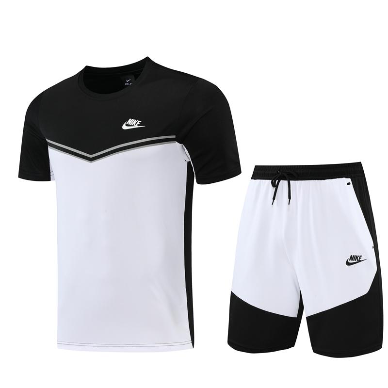 22/23 Nike Black/White T-Shirts+Shorts