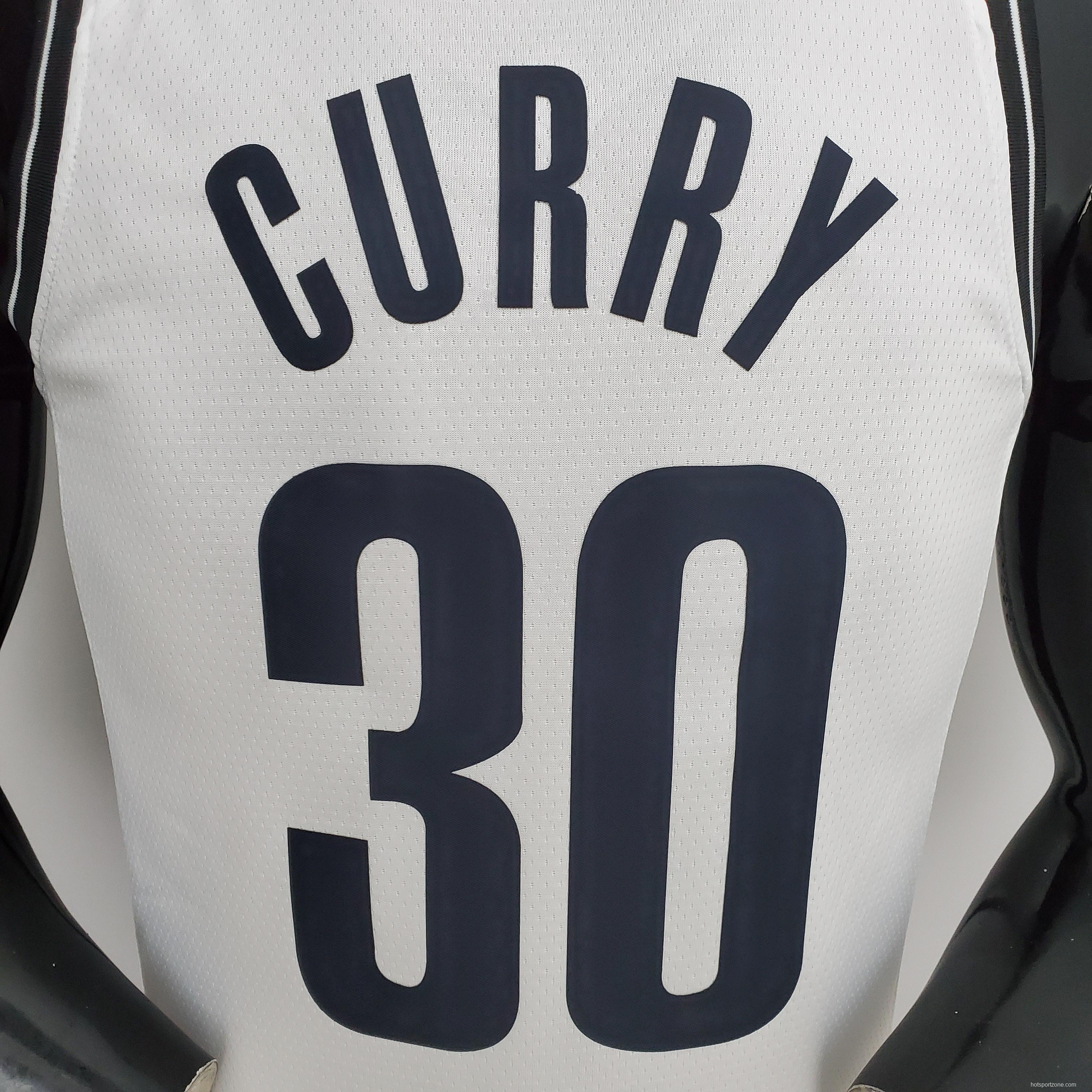 NBA 75th Anniversary Curry #30 Nets White Jersey