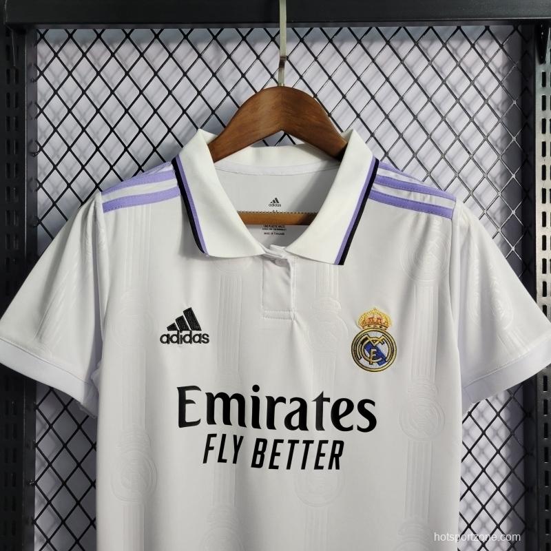 22/23 Woman Real Madrid Home S Soccer Jersey
