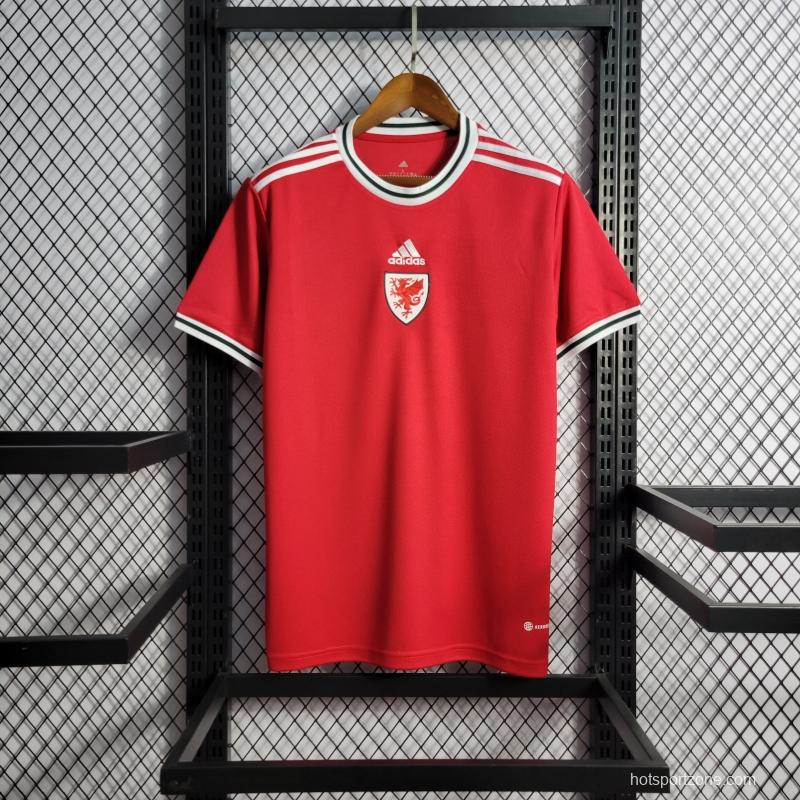 2022 Wales Home Soccer Jersey