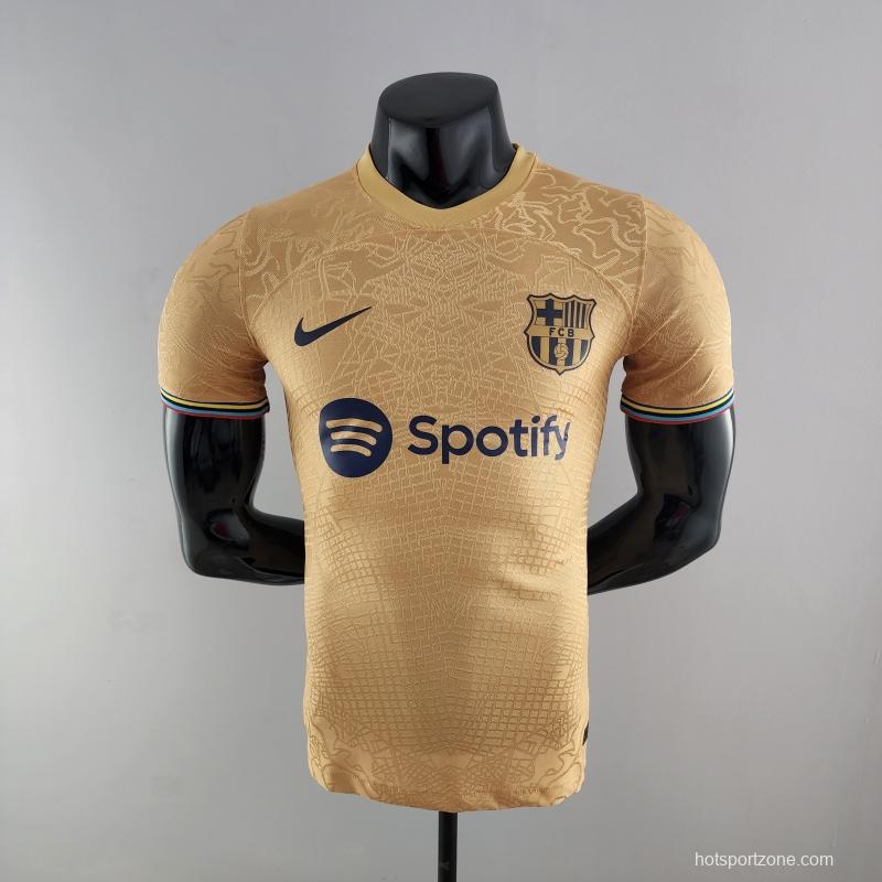 Player Version 22/23 Barcelona Away Soccer Jersey