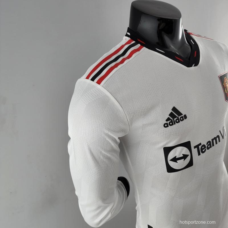 Player Version 22/23 Long Sleeve Manchester United Away Soccer Jersey