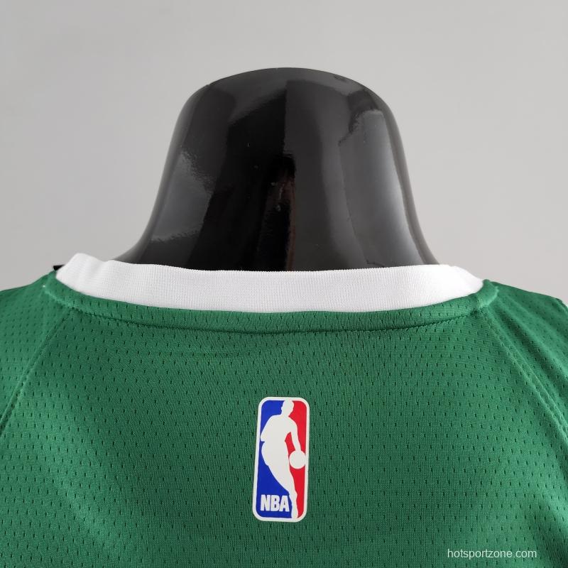 Boston Celtics Tatum #0 Green Gold NBA Jersey