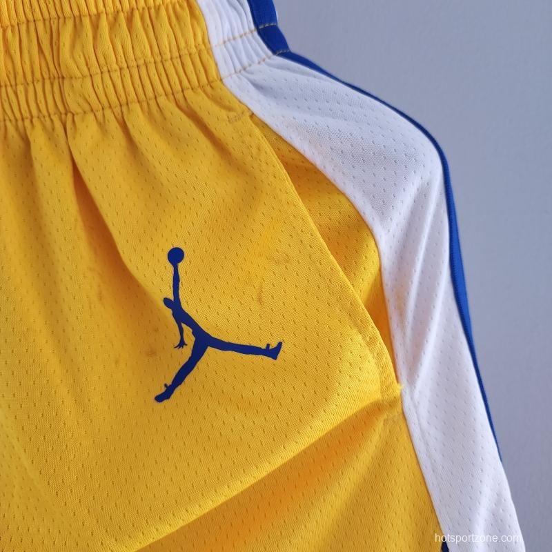 Golden State Warriors Air Jordan NBA Shorts Yellow