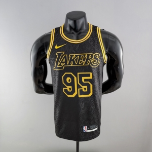 TOSCANO#95 Los Angeles Lakers Black NBA Jersey