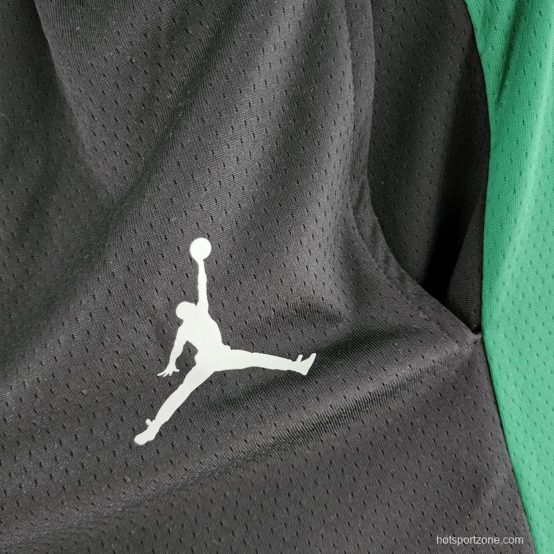 Boston Celtics NBA Shorts Black Green Trim