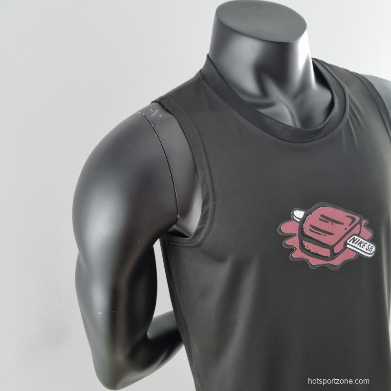 2022 Nike Black Vest Shirts "Icecream Logo"#K000199