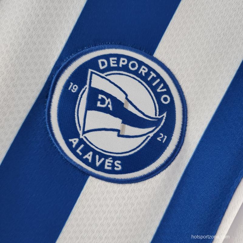 22/23 Alaves Home Soccer Jersey