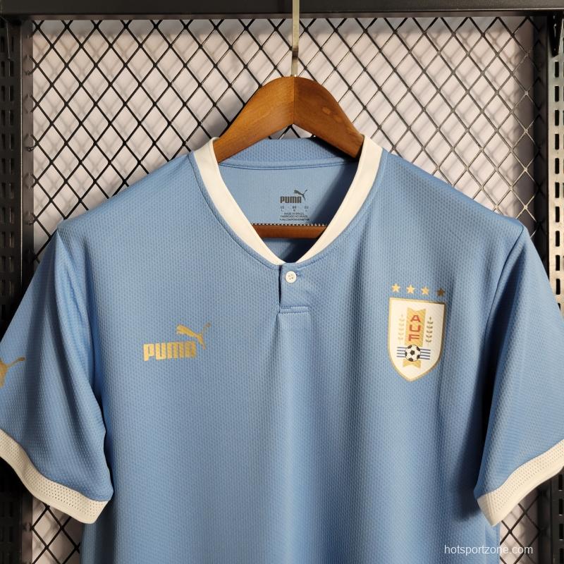 2022 Uruguay Home National Team Soccer Jersey