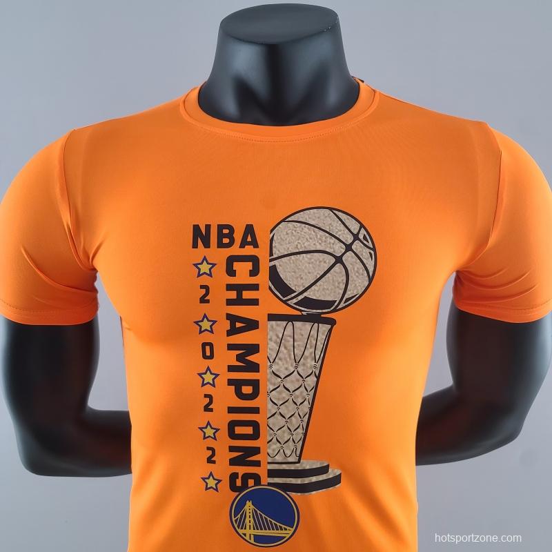 2022 NBA Golden State Warriors CHAMPIONS T-Shirts Orange #K000217